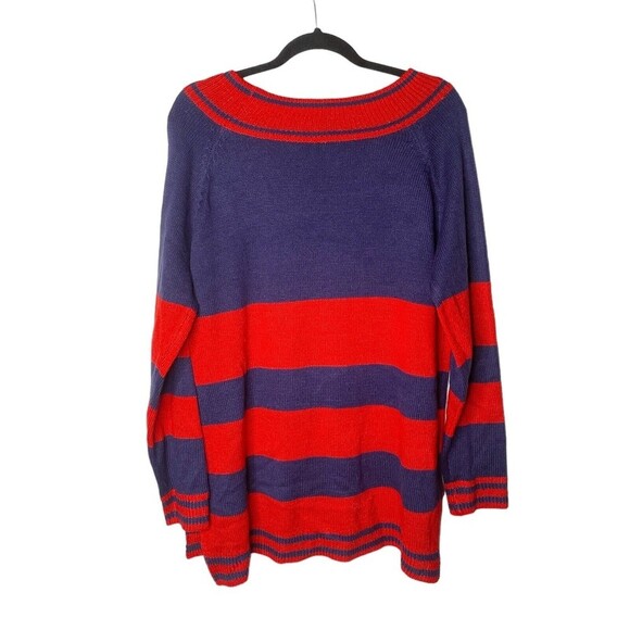 HOLIDAY TIME Pug Dog Ugly Christmas Sweater Sz XL Sequin Red Navy Blue - Picture 3 of 9